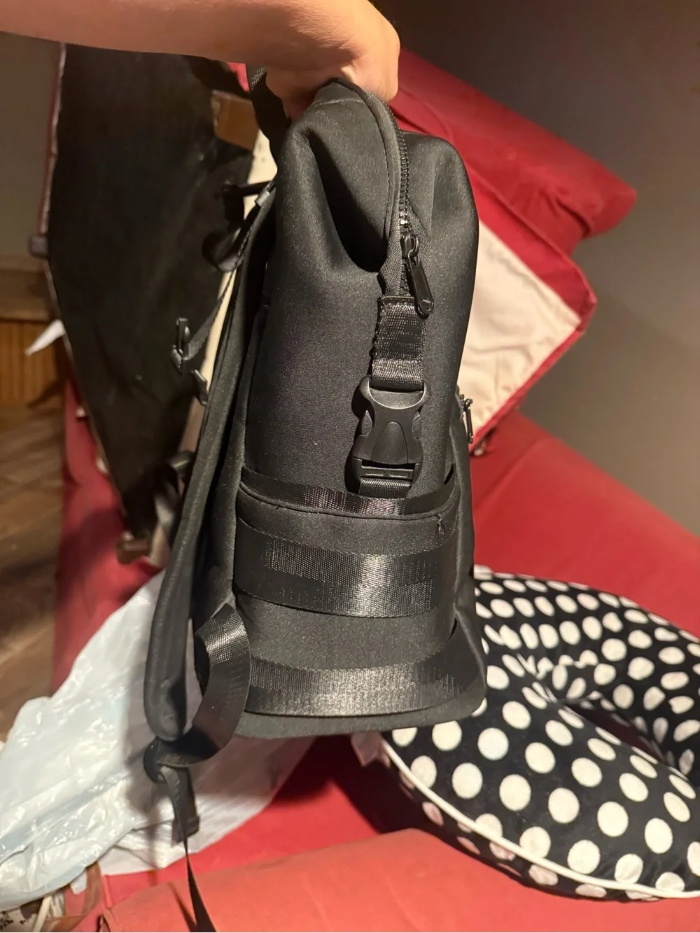 Diaper Black Everyday Backpack - Minimal Design
